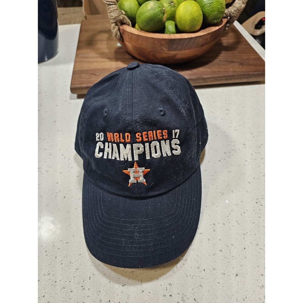 Houston Astros 2017 World Series Champions Cap New Era 59FIFTY Hat Orange Navy